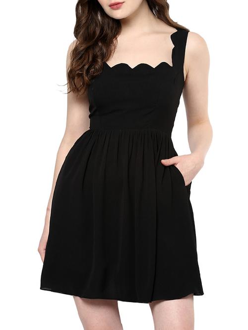 knotted back scallop flared dress - 11698350 - Very Small Image - 1