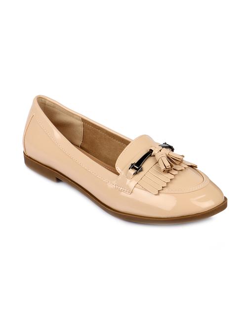 beige faux leather slip on moccasins - 11698362 - Very Small Image - 1