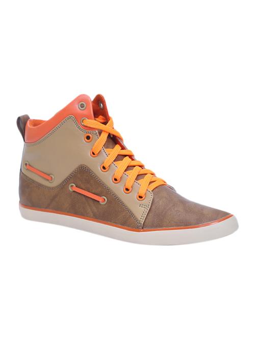 brown synthetic lace up sneaker - 11702929 - Very Small Image - 1