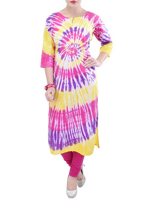 multi colored cotton kurti - 11703223 - Very Small Image - 1