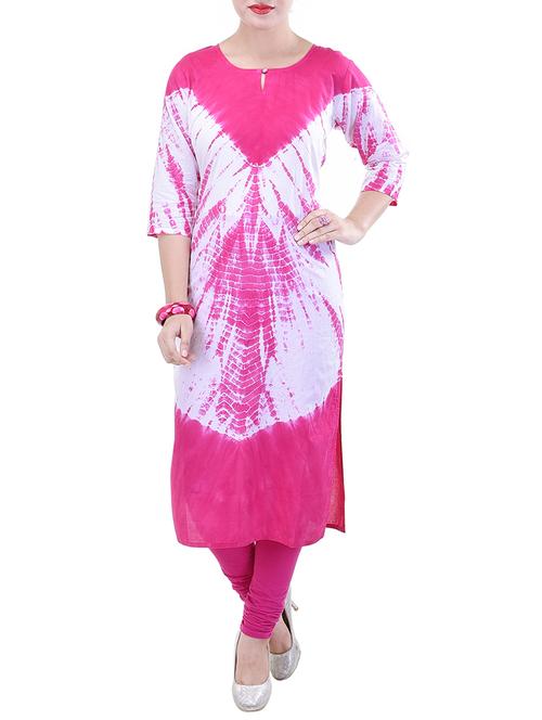pink cotton straight kurta - 11703226 - Very Small Image - 1