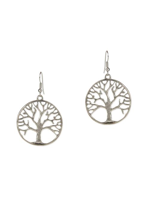 silver metallic tree earrings - 1170495 - Very Small Image - 1