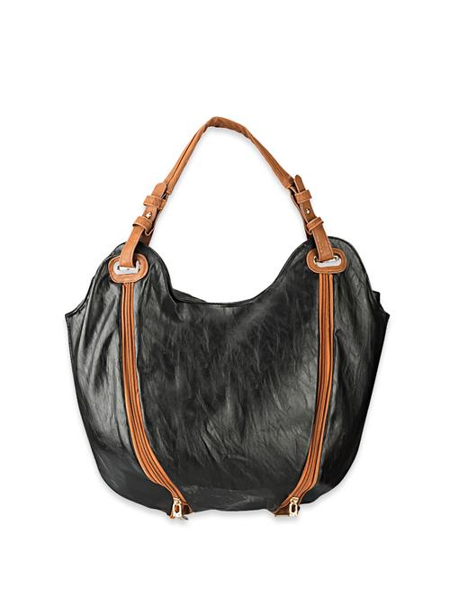 black double zipper front style bag - 11711 - Very Small Image - 1