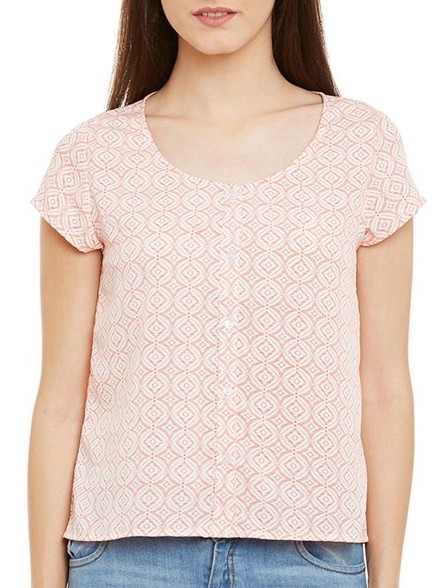 white and pink printed top - 11715187 - Very Small Image - 1