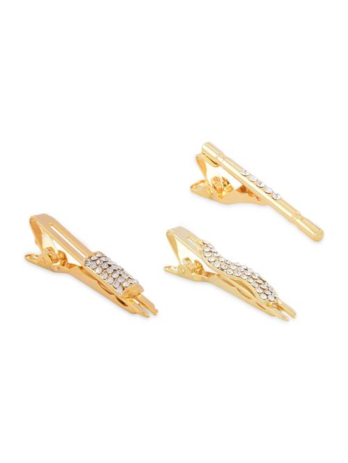 set of 3 gold embellished metal lapelpin - 11716868 - Very Small Image - 1