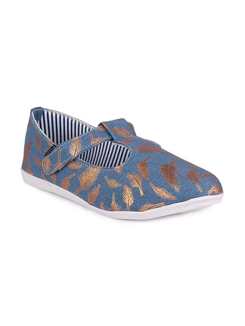 blue printed denim ballerinas - 11721994 - Very Small Image - 1
