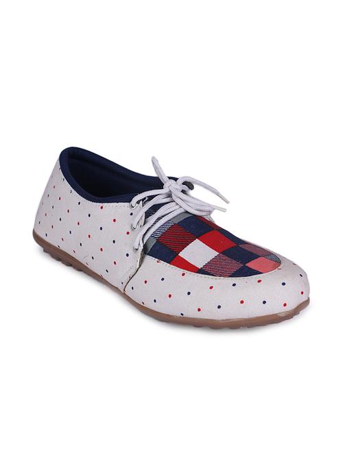 white printed mesh lace up shoe - 11722011 - Very Small Image - 1