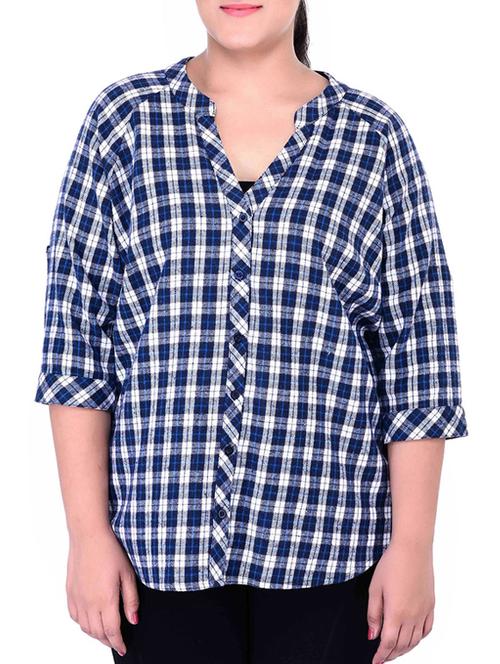 blue cotton regular shirt - 11723354 - Very Small Image - 1