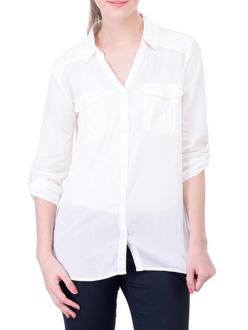 white cotton shirt - 11723375 - Very Small Image - 1