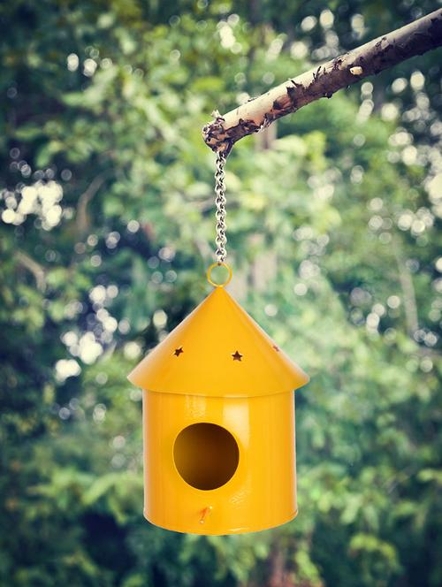 yellow metal bird house - 11731047 - Very Small Image - 1