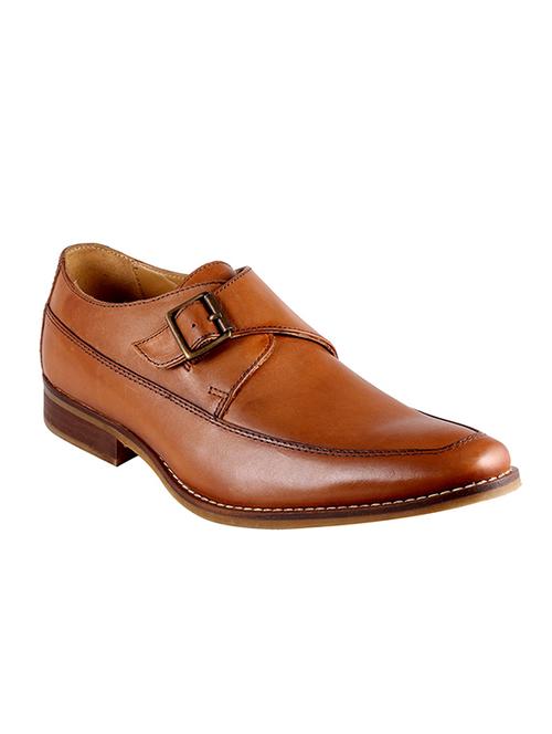 tan leather monk strap - 11731474 - Very Small Image - 1