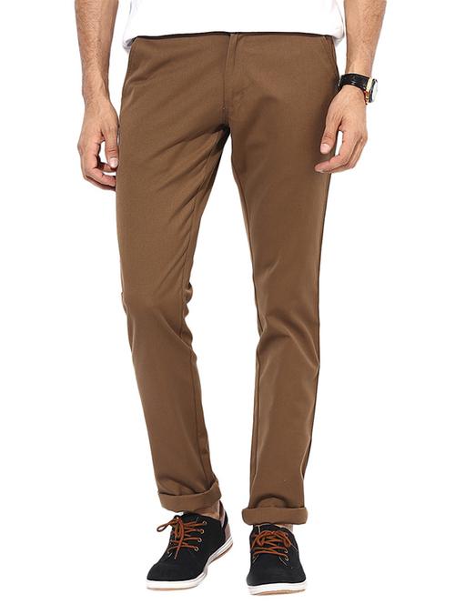 Dark Brown Grey Slim Fit Casual Trouser - 11734020 - Very Small Image - 1