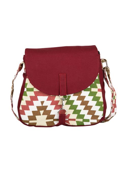 multi colored canvas sling bag - 11734760 - Very Small Image - 1
