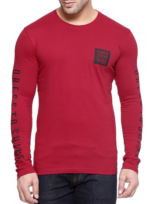 red cotton t-shirt - 11734961 - Very Small Image - 1