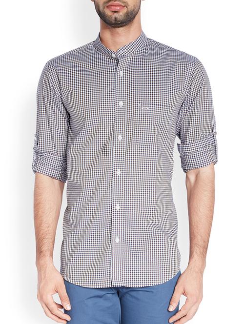 brown cotton casual shirt - 11735226 - Very Small Image - 1