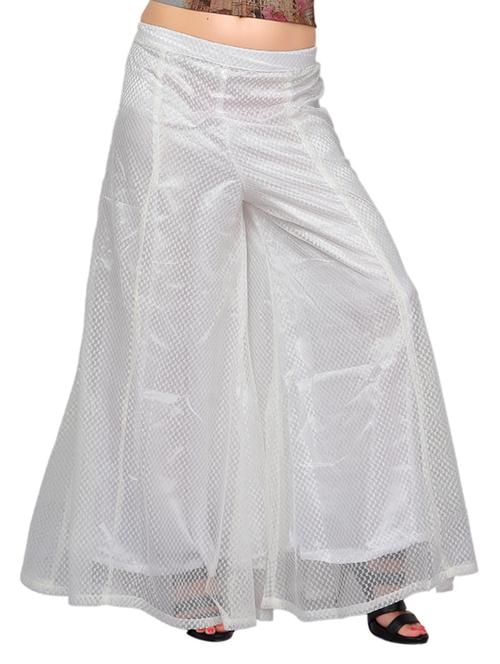 solid white net palazzo - 11738514 - Very Small Image - 1