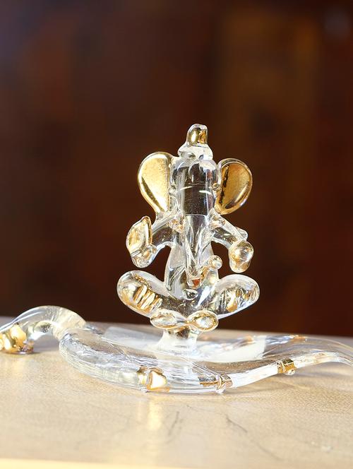 anasa ganesha on leaf god idol - 11741415 - Very Small Image - 1