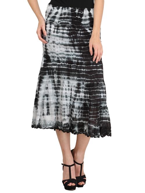 black printed cotton skirt - 11745822 - Very Small Image - 1