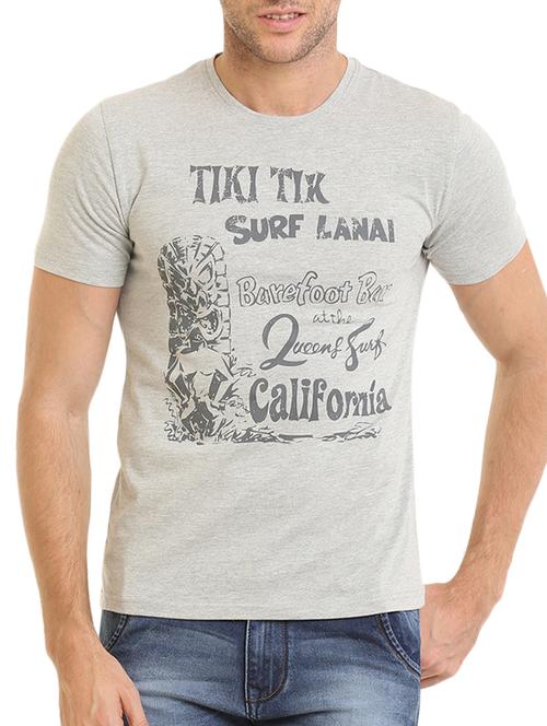 grey cotton chest print tshirt - 11746758 - Very Small Image - 1