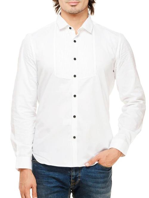 white cotton casual shirt - 11748245 - Very Small Image - 1