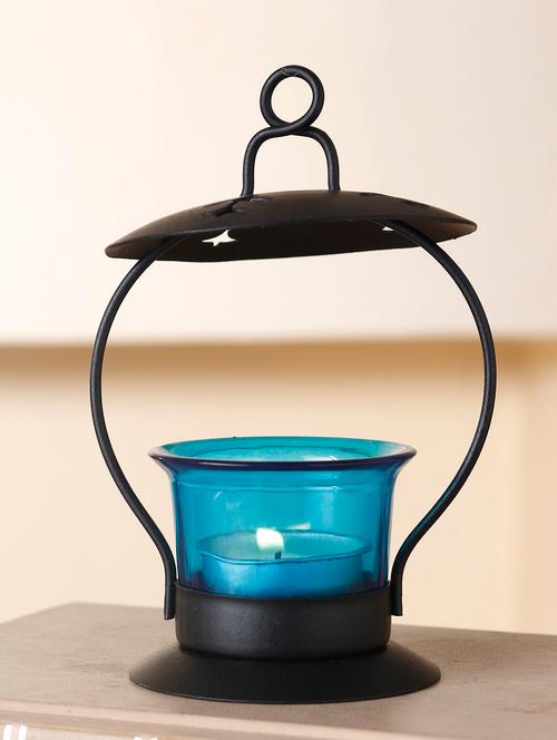 anasa  blue iron votive tealight candle holder - 11748398 - Very Small Image - 1