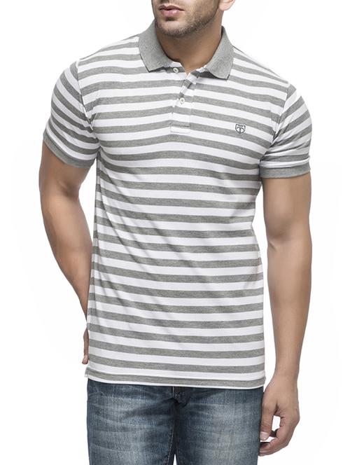 grey cotton striped tshirt - 11748683 - Very Small Image - 1