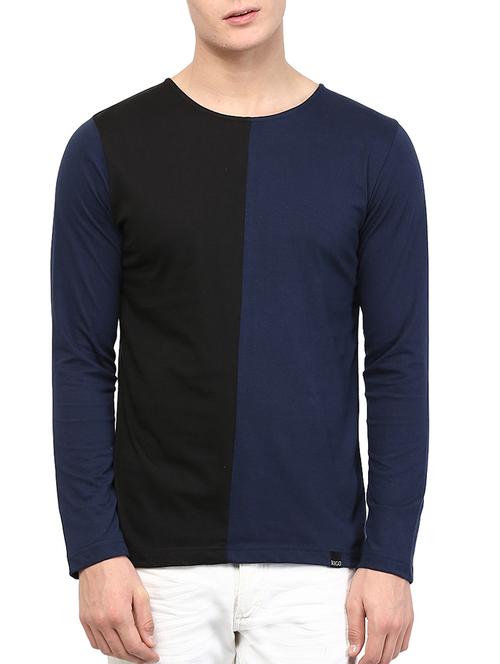 color block cotton t-shirt - 11748861 - Very Small Image - 1