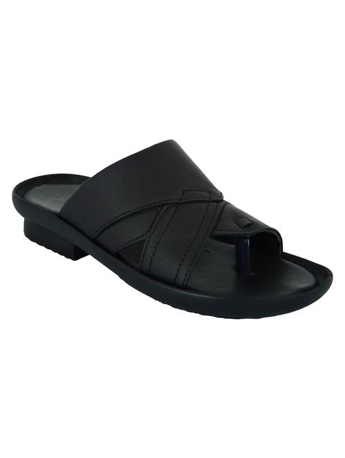 solid black faux leather slipper - 11749395 - Very Small Image - 1