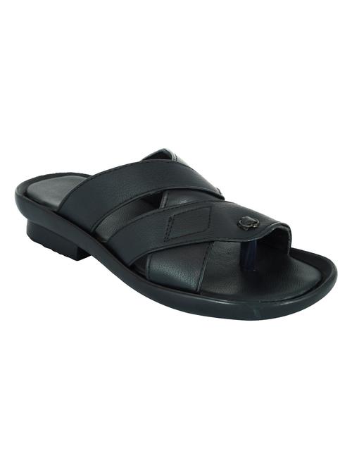 solid black faux leather slipper - 11749409 - Very Small Image - 1