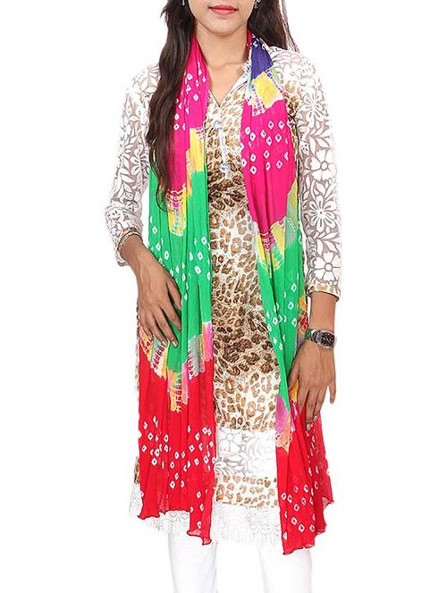 red tie & dye dupatta - 11757746 - Very Small Image - 1