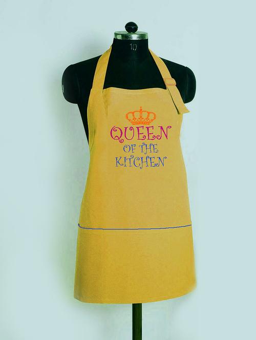 yellow printed cotton apron - 11758352 - Very Small Image - 1