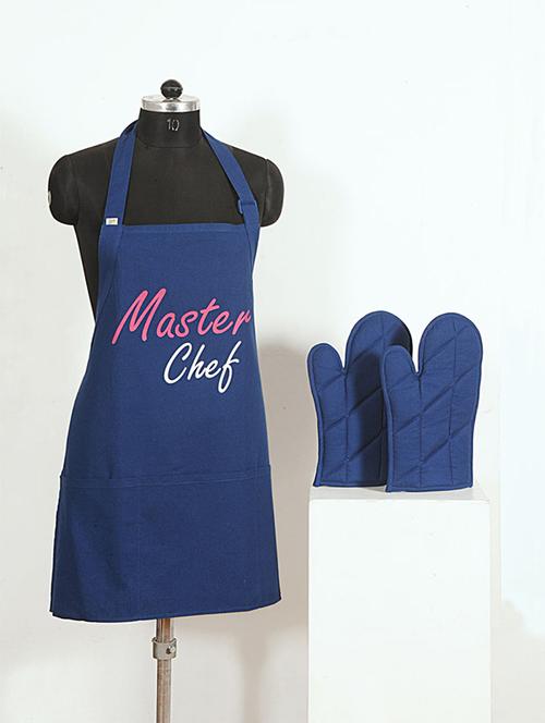 set of 3 purple and pink colour printed cotton kitchen - 11758368 - Very Small Image - 1