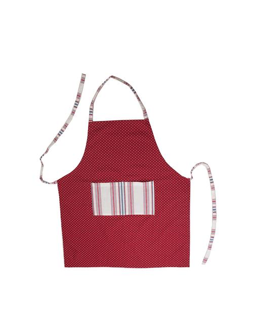 maroon printed cotton apron - 11761818 - Very Small Image - 1