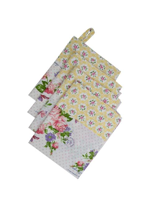 set of 4 cotton printed kitchen linen set - 11761822 - Very Small Image - 1
