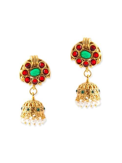 multi colored brass drop earring - 11765192 - Very Small Image - 1