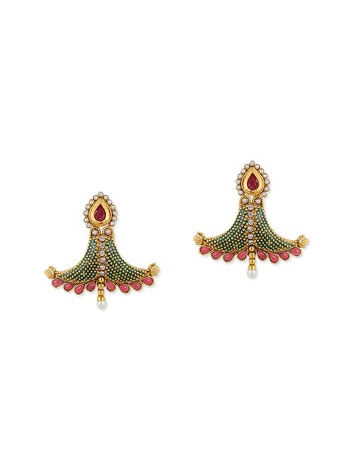 multi colored brass drop earring - 11765231 - Very Small Image - 1