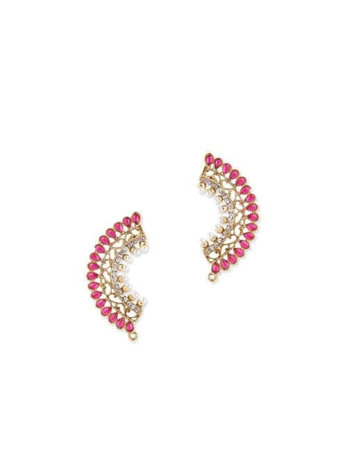 red brass drop earring - 11765251 - Very Small Image - 1