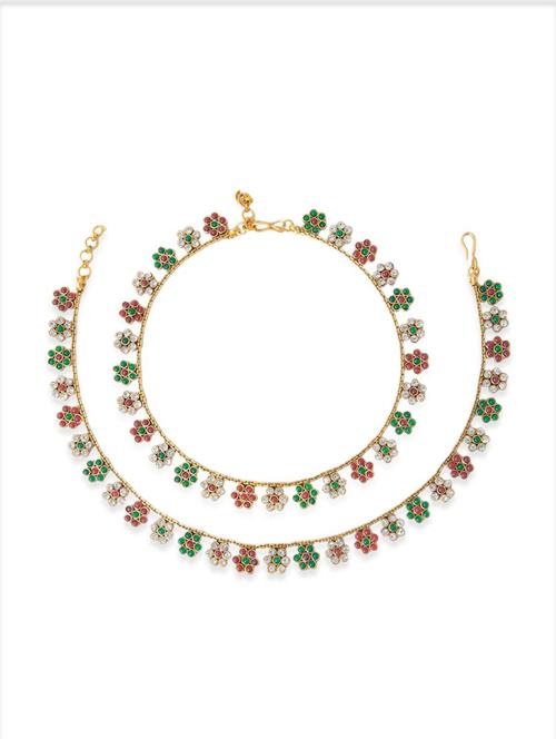 multi colored brass anklets and payal - 11766509 - Very Small Image - 1