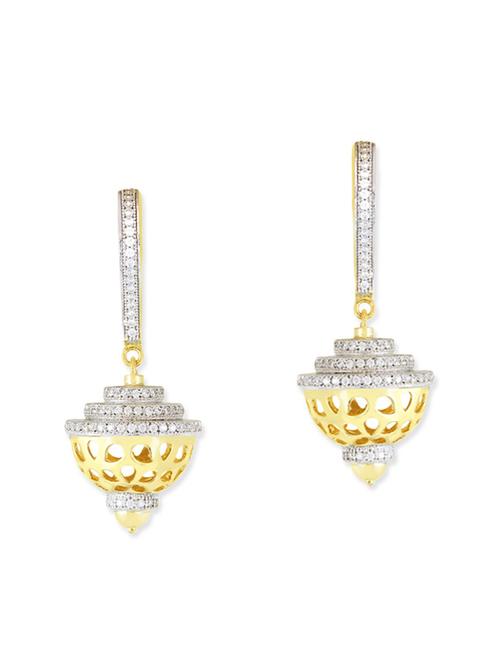 gold metal drop earrings - 11767104 - Very Small Image - 1