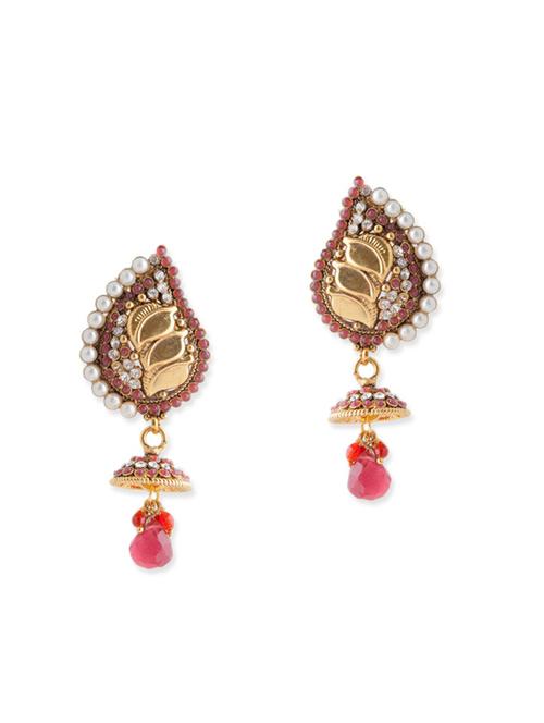 red brass drop earring - 11767448 - Very Small Image - 1