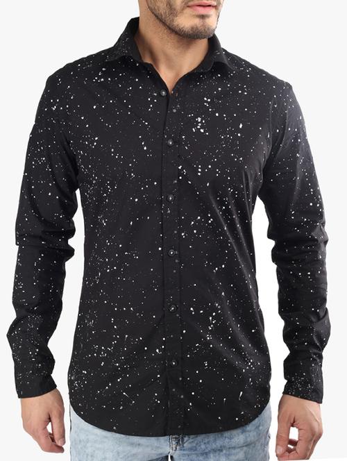 black cotton casual shirt - 11768819 - Very Small Image - 1