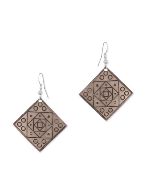 Beige handmade metallic earrings - 1177649 - Very Small Image - 1