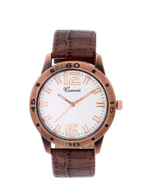 camerii elegance cream dail wrist watch  for men wm193 - 11779159 - Very Small Image - 1