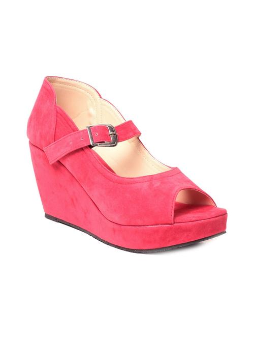 solid pink platform wedges - 11787755 - Very Small Image - 1