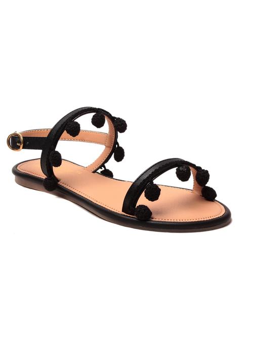 black pompom sandal - 11788344 - Very Small Image - 1