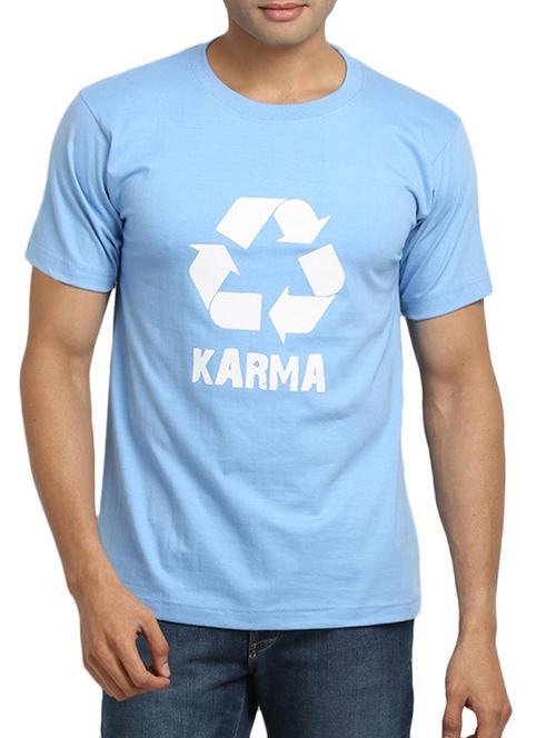 Light Blue Cotton T-shirt - 11789217 - Very Small Image - 1