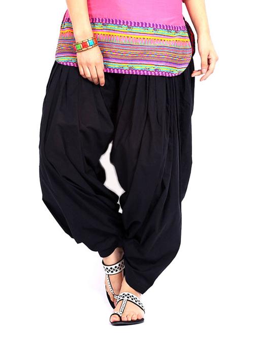 black cotton patiyala salwars - 11789315 - Very Small Image - 1