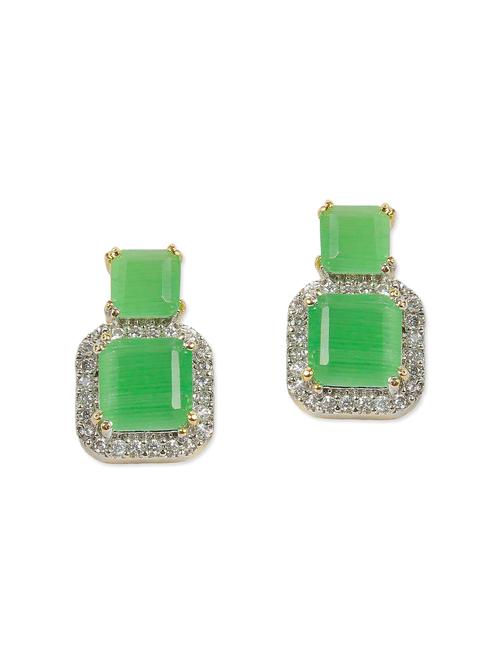 green metal studs earrings - 11807474 - Very Small Image - 1