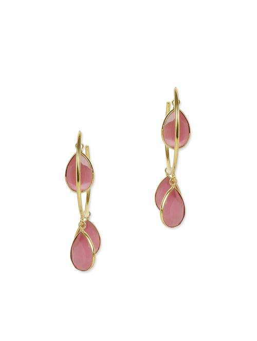 pink metal hoop earrings - 11807486 - Very Small Image - 1