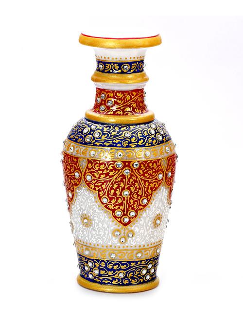 multicolored hand painted  marble vase - 1181070 - Very Small Image - 1